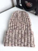 DAISY – czapka beanie handmade baby merino + moher i jedwab 114 Wanilia