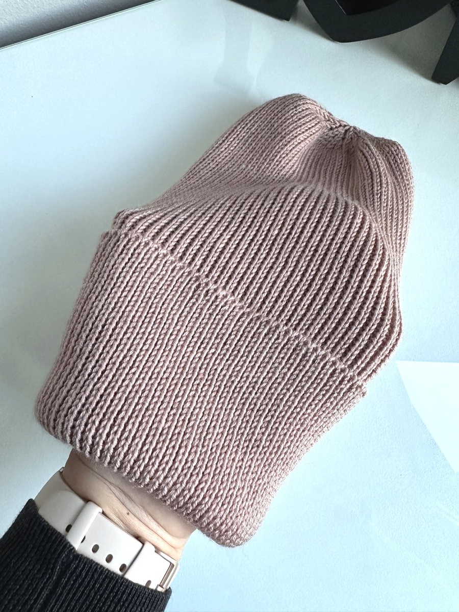 VARELLA – czapka merino beanie 100% Baby Merino 49 Pustynna Róża jesienno-zimowa