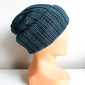 Wywijana czapka merino HELLI 100% Baby Merino 32 Turkusowy