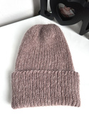 AUREA – ręcznie robiona czapka beanie baby merino + moher i jedwab damska / dziecięca 17/41 Beż