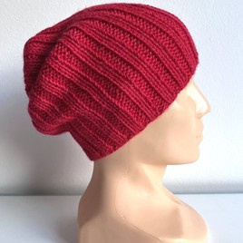 LAURIN – czapka z alpaki damska 100% 3620 czerwony