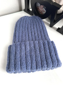 MIRA – ręcznie robiona czapka beanie merino + moher i jedwab 13 dżins