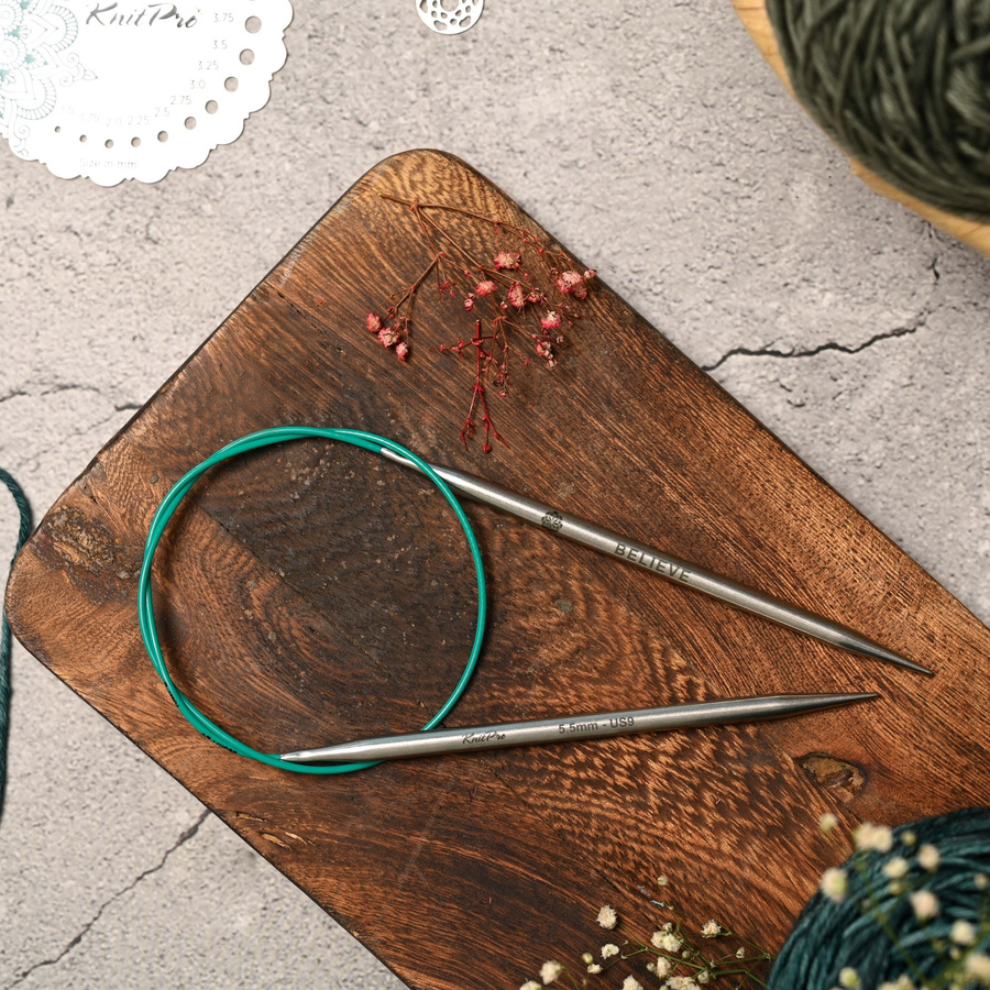 Druty stalowe na żyłce KnitPro Mindful 100 cm