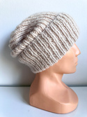 MORGANA – czapka damska wywijana alpaka + merynos 59/40 Marcepan