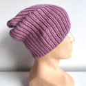 NANA – czapka beanie z wełny baby merino 27 Stary Róż