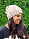 ASHER – gruba czapka zimowa damska z wełny 100% 13 Pianka cukrowa