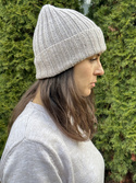 HELLI – czapka beanie wywijana 100% baby merino 23 Jasny Beż