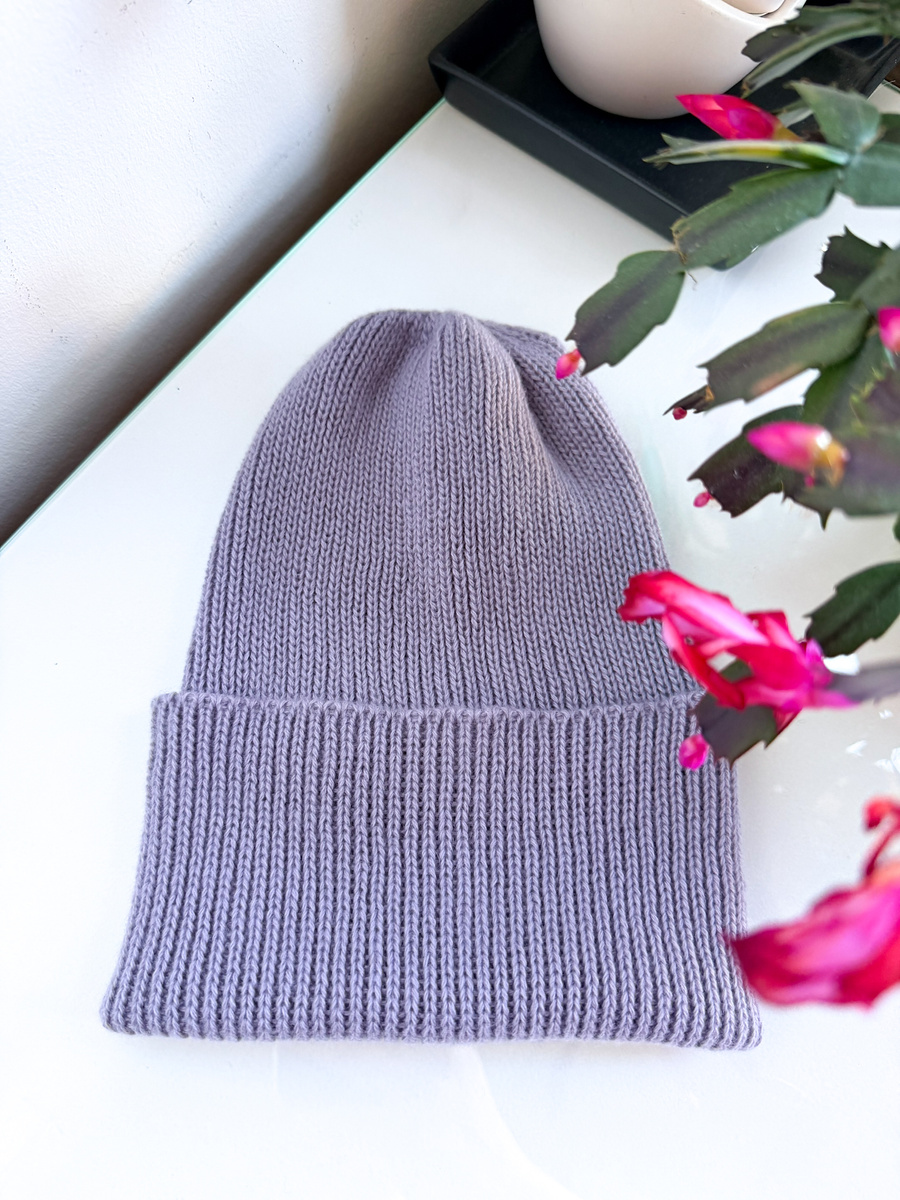 Wywijana czapka kaszmirowa 2.0 100% kaszmir 710 Fuji