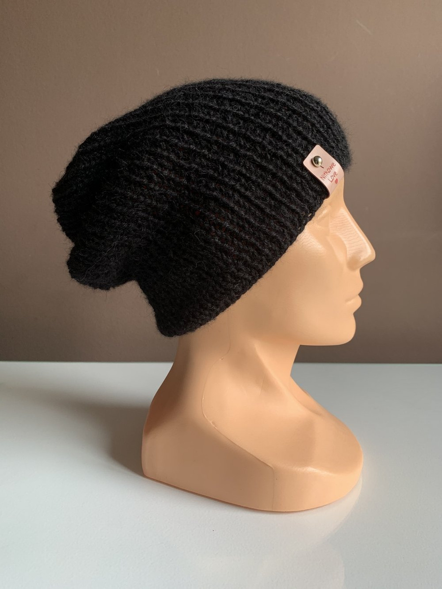 KIARA Women's Alpaca Beanie 100% Alpaca 8903 Black