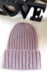 LAURIN Beanie 100% Alpaca 9035 Lawendowy Szron