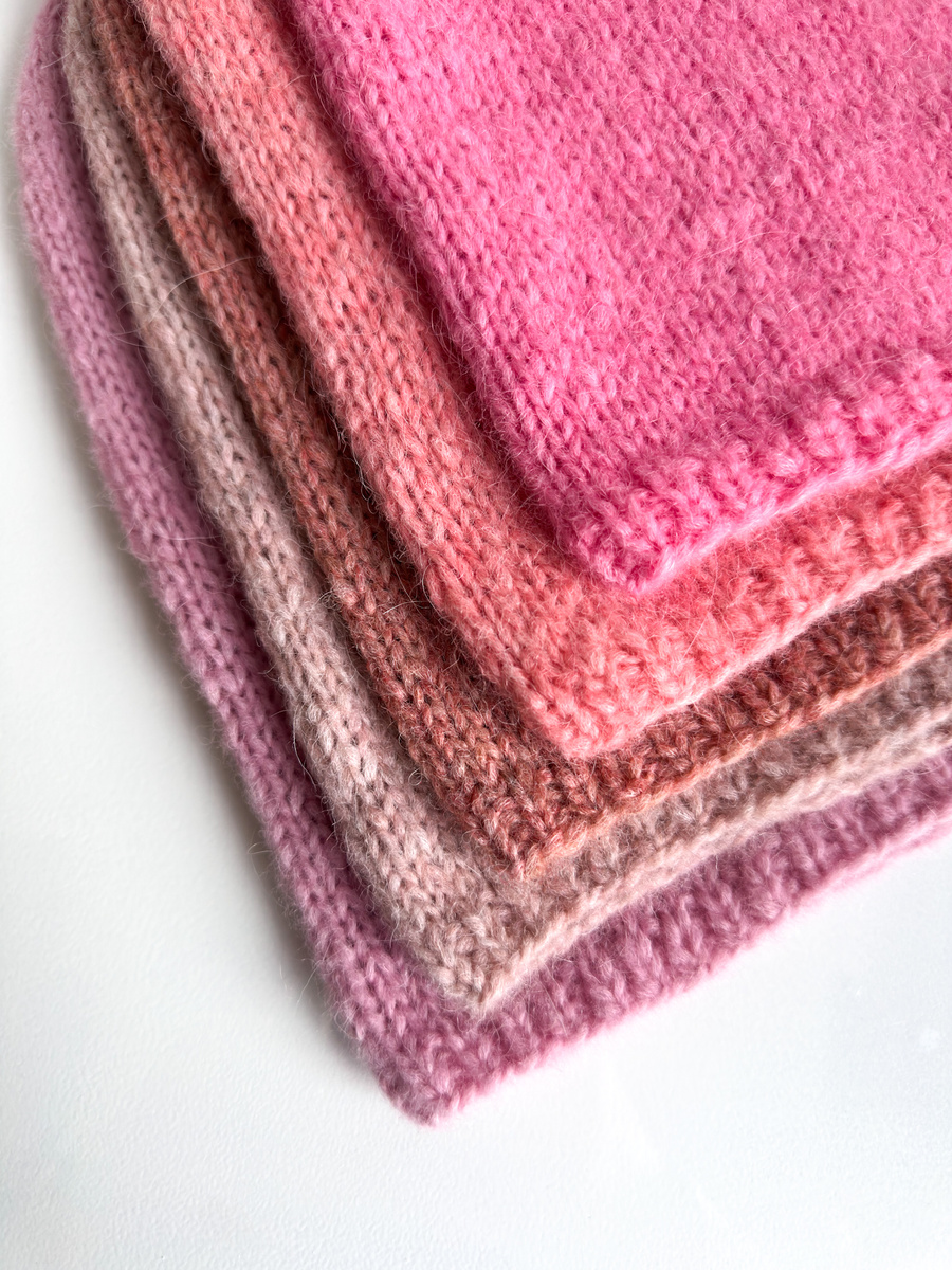 CHMURKA Beanie-Mütze aus Alpaka 50 Pfirsichrosa