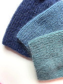 Handmade women's hat AUREA 100% baby merino plus mohair and silk 42/27 Petrol
