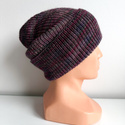 HELEN – czapka z 100% alpaki wywijana 073 fioletowy