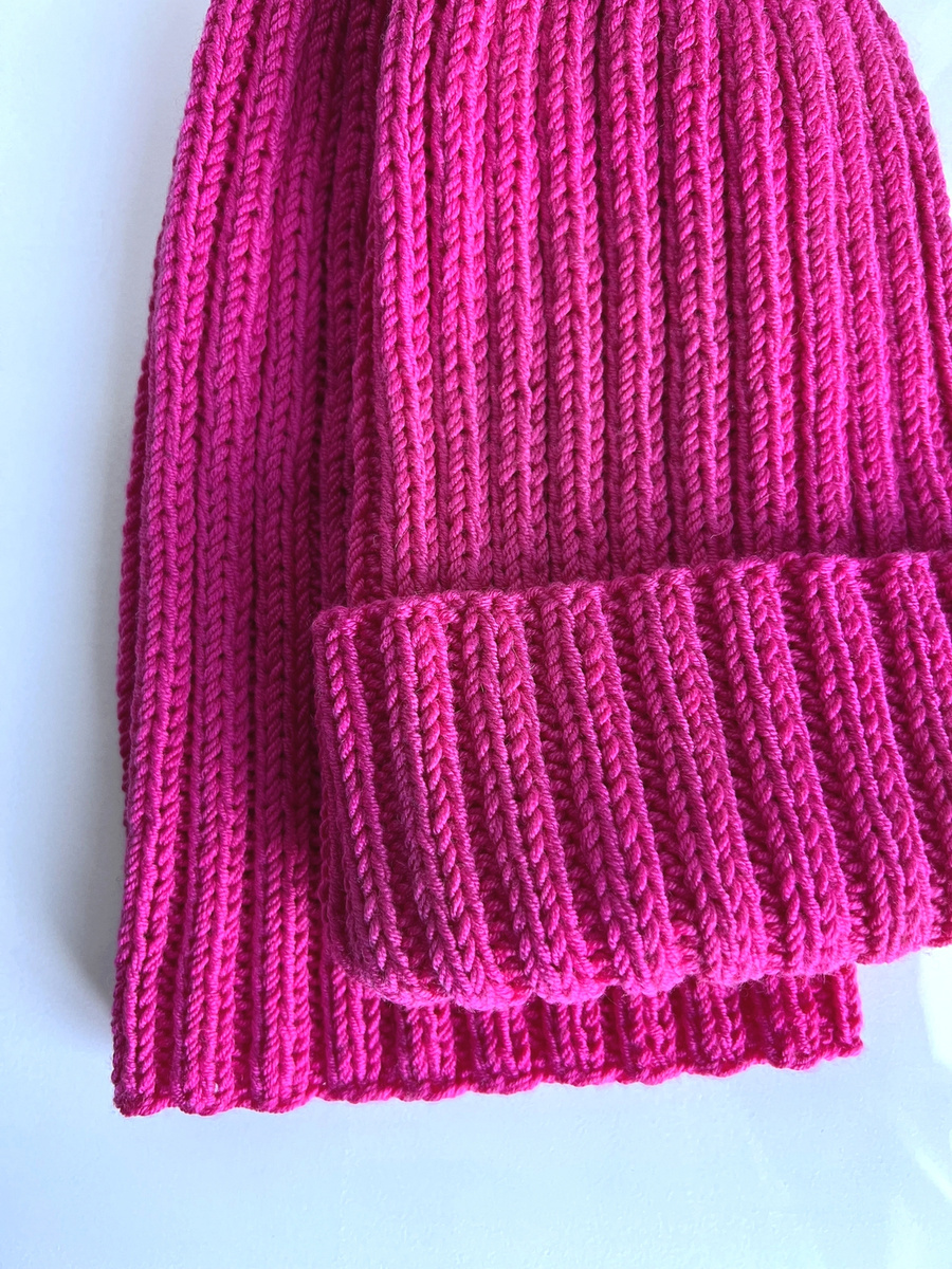 HELLI Turn-Up Beanie Baby Merino Wool 08 Fuksja Unisex Autumn-Winter