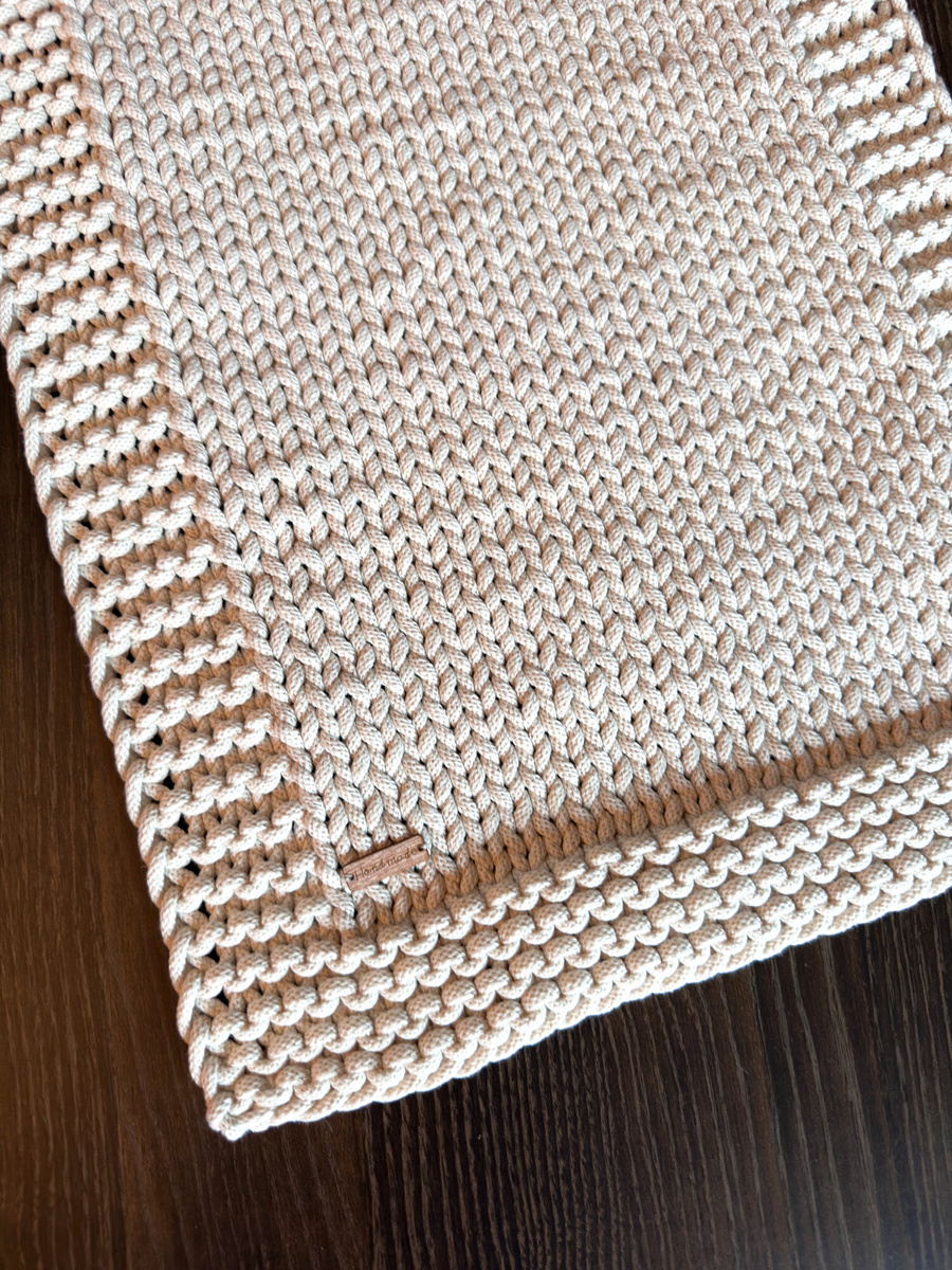 Ręcznie robiony Bieżnik ze sznurka bawełnianego, podkładka, dywanik MARIA