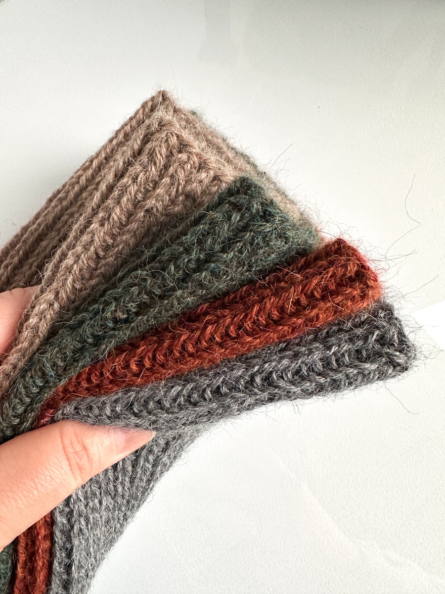 KIARA Beanie 100% Alpaca 7815 Leśny mix