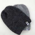 CHMURKA Handgemachte Beanie-Mütze aus Alpaka 06 Anthrazit