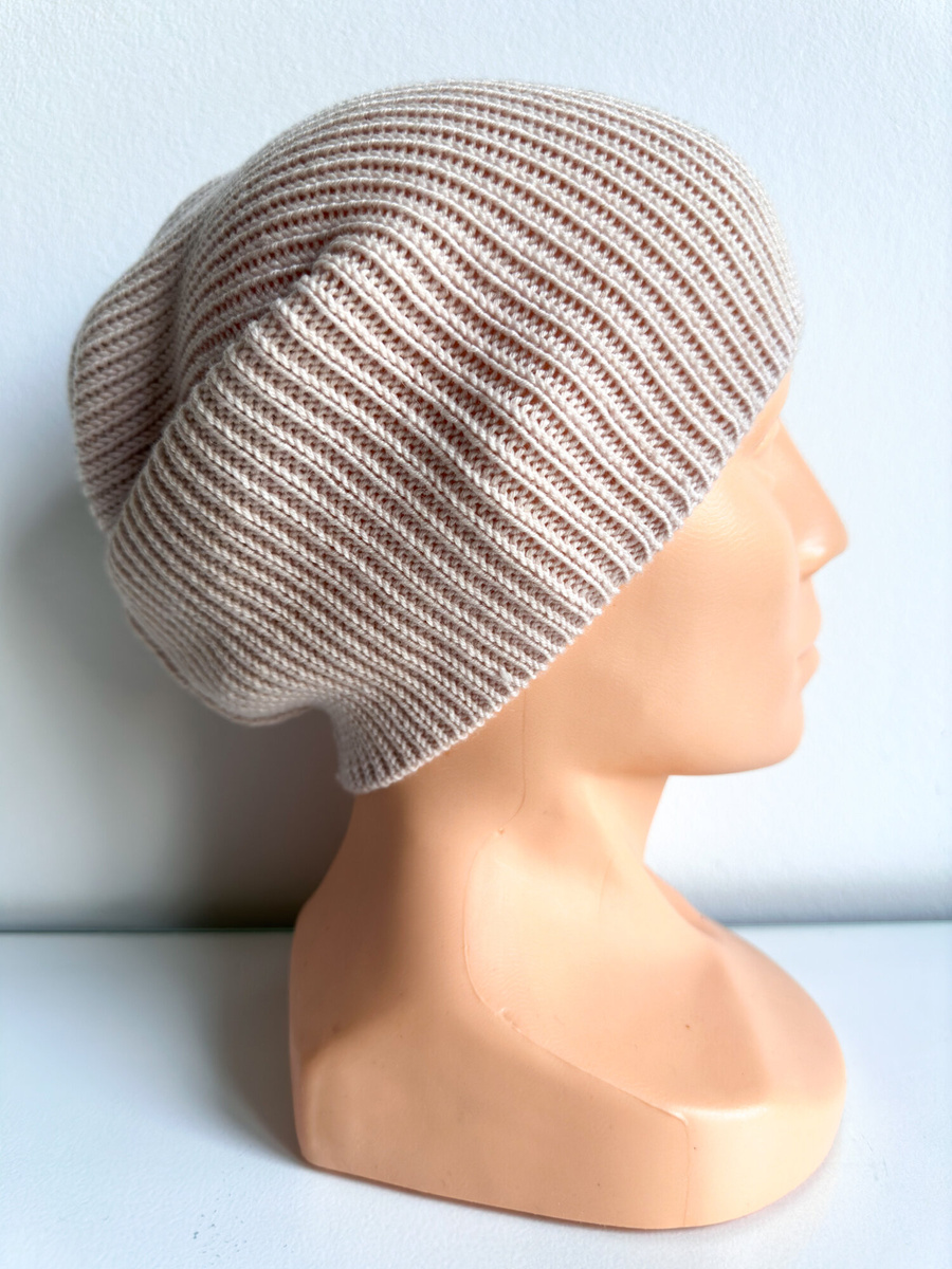 VARELLA Beanie-Mütze aus 100% Baby-Merinowolle 59 Pszeniczny dünn für die Übergangszeit