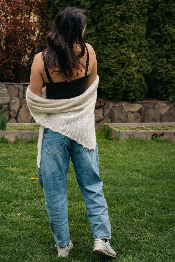 MORGANA Large alpaca and silk shawl – choose your colour