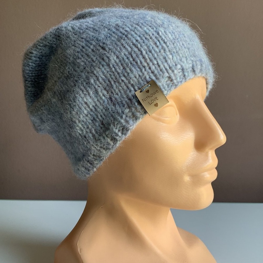 CHMURKA Alpaca Beanie 10 Mgła szary niebieski