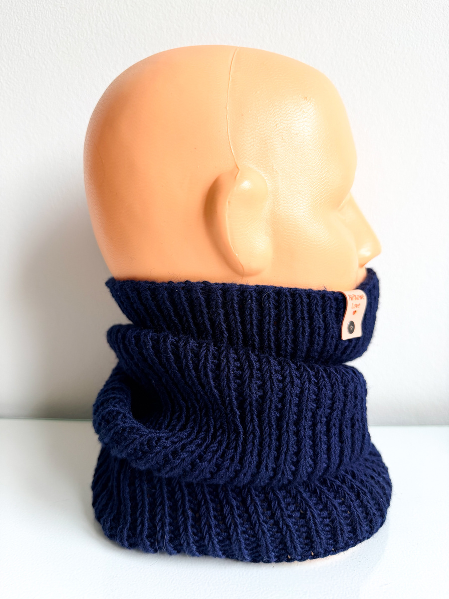 Ręcznie robiony KOMIN NANA 100% Baby Merino - WYBIERZ KOLOR