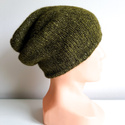 CHMURKA Handmade Alpaca Beanie 46 Dark Olive