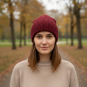 HELEN – czapka z 100% alpaki wywijana 9040 ostrokrzew