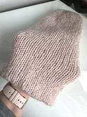 CHMURKA Doppelte Beanie-Mütze aus Alpaka 33 Różowy Piasek