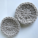 Podkładka pod kubek ze sznurka bawełnianego 11 cm pomarańczowy