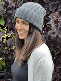 HELLI – czapka beanie wywijana z wełny baby merino 20 Ciemny szary