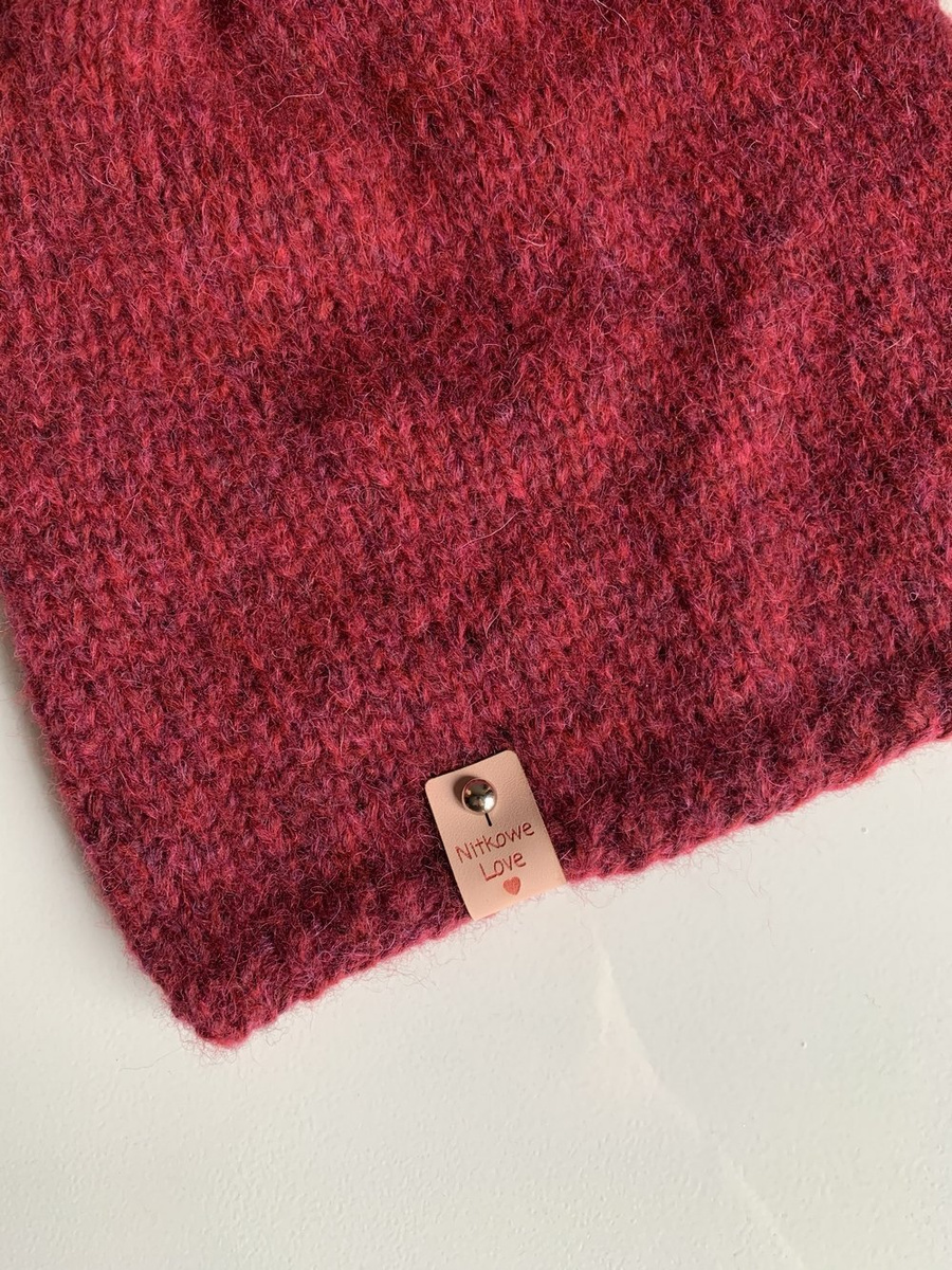 CHMURKA Alpaca Beanie 07 Rubinowy