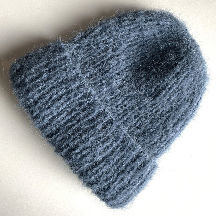 WATA CUKROWA Women's Alpaca Beanie 07 jeans Blue