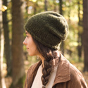 CHMURKA Handmade Alpaca Beanie 46 Dark Olive