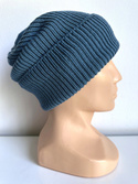 VARELLA – czapka beanie z wełny merino 100% baby merino 42 Petrol zimowa