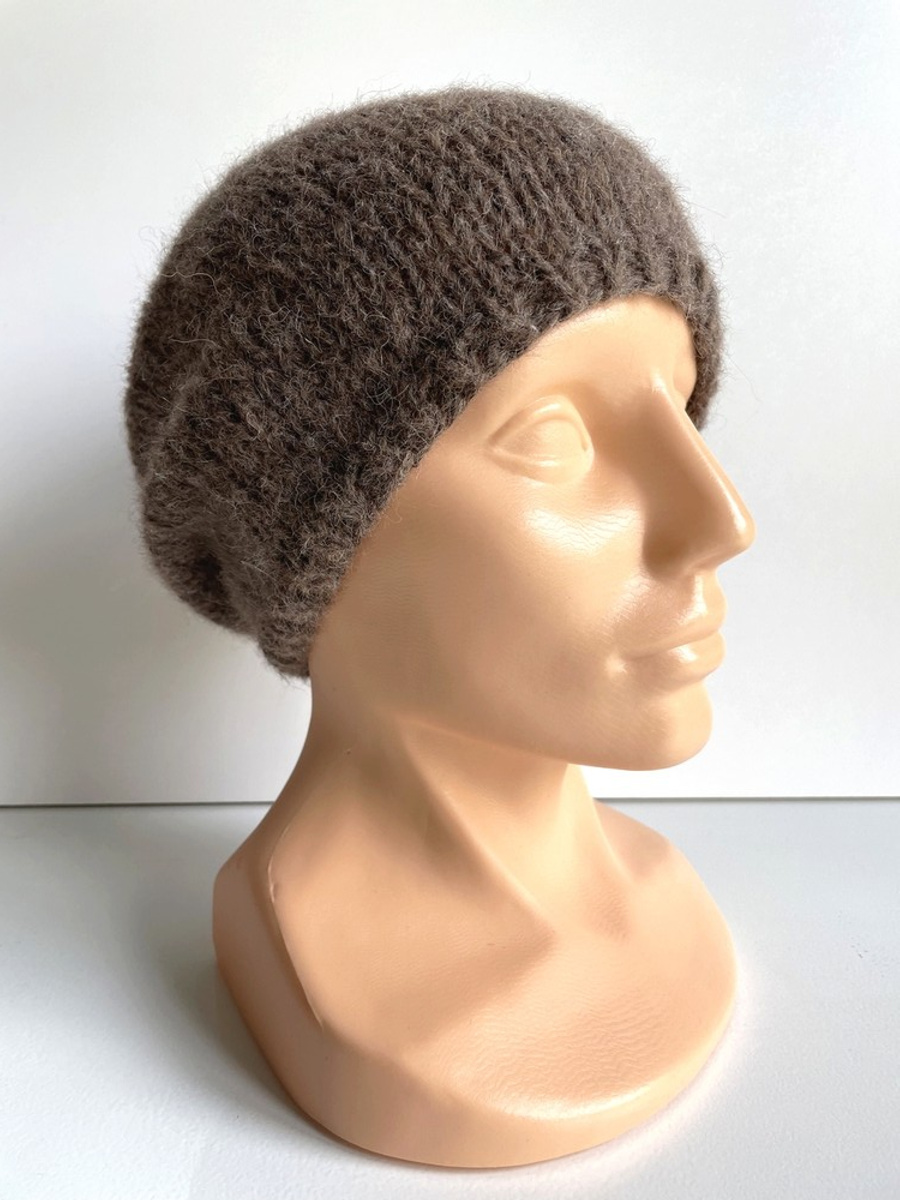 CHMURKA Beanie-Mütze aus Alpaka 05 Braun