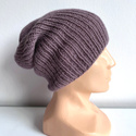 Ręcznie robiona Czapka KIARA 100% Alpaka 3800 Fiołkowo-Różowy