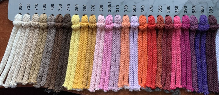 Koszyk ze sznurka bawełnianego żółty 260 dno 20x20, wysokość 15 cm