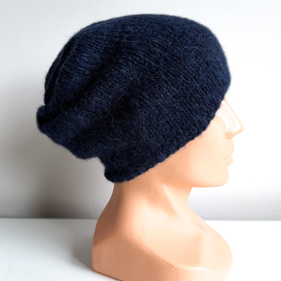 CHMURKA Handmade Alpaca Beanie 62 Dark Blue