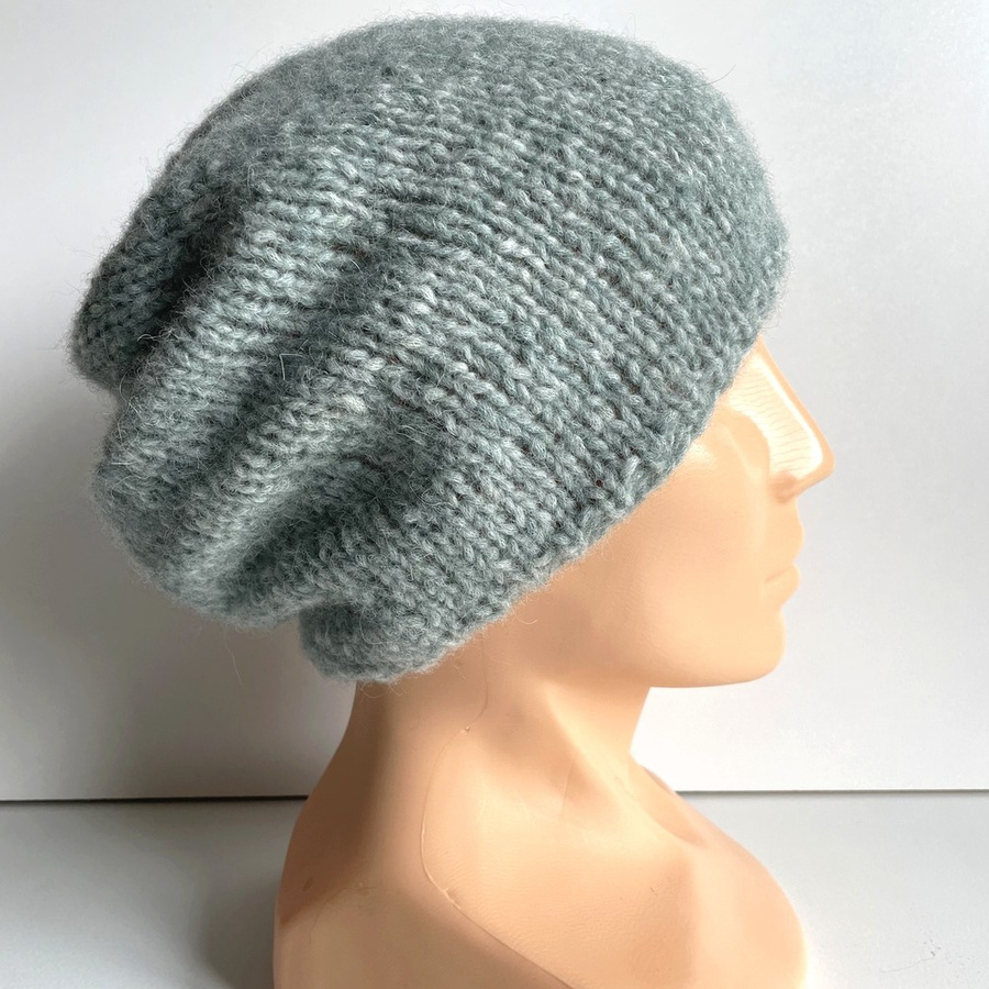CHMURKA Beanie-Mütze aus Alpaka 30 Zielona Szałwia