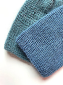 Handmade women's hat AUREA 100% baby merino plus mohair and silk 42/27 Petrol