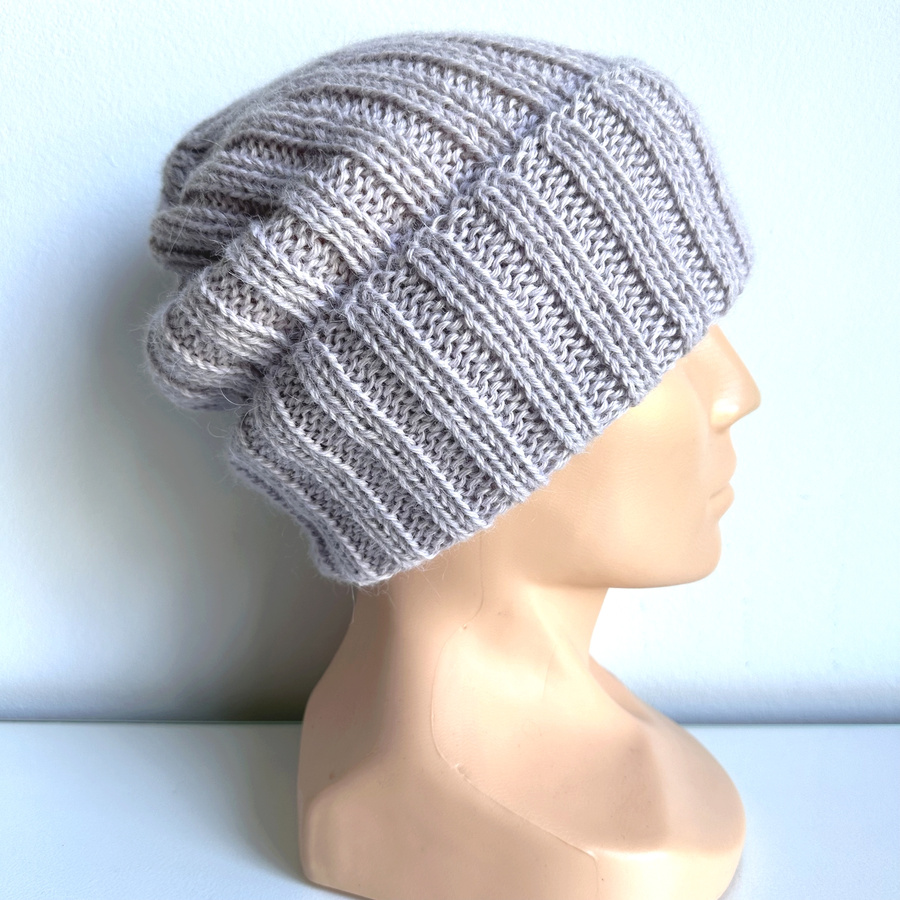 LAURIN Turn-Up Beanie 100% Alpaca 4010 jasna lawenda