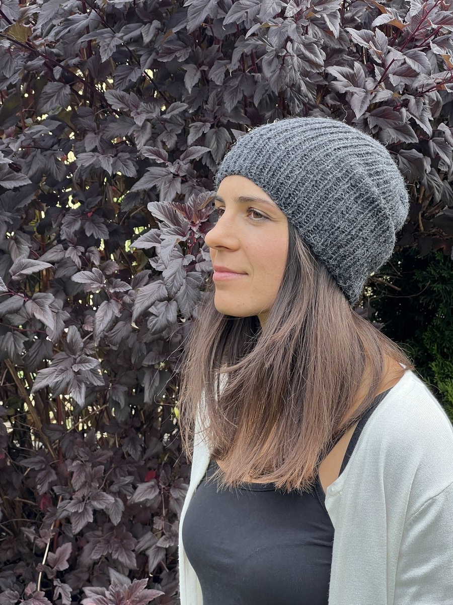 KIARA – czapka beanie z alpaki 100% 506 Ciemny Szary