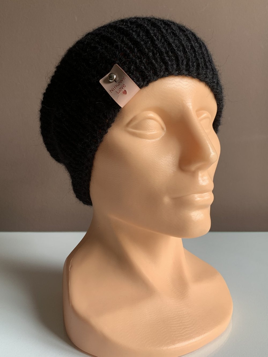 KIARA Women's Alpaca Beanie 100% Alpaca 8903 Black