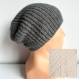 KIARA – czapka z alpaki 100% beanie 9036 pszeniczny damska zimowa