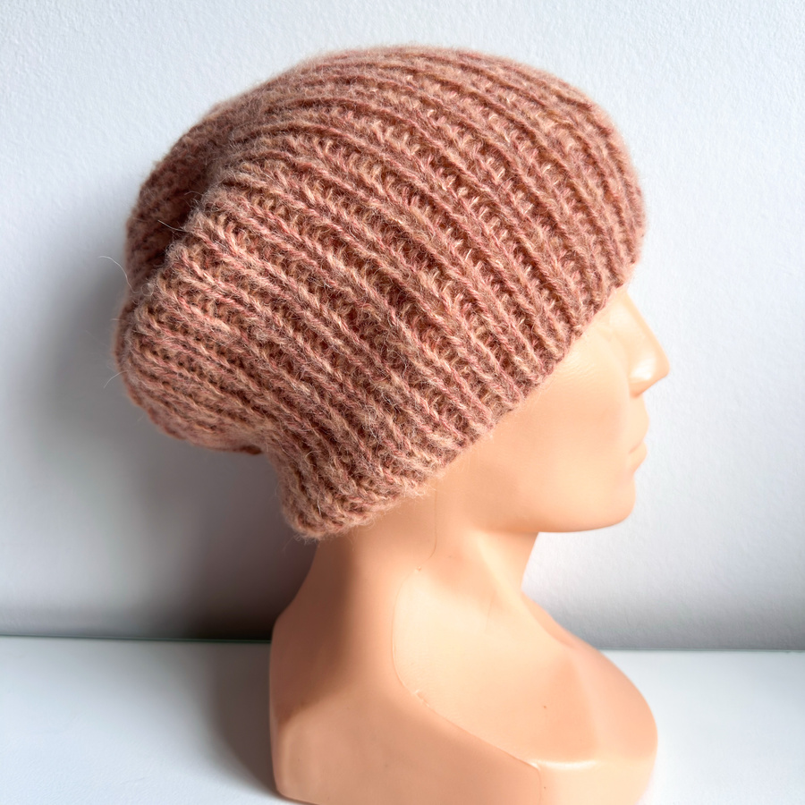 MORGANA – czapka damska beanie alpaka + jedwab 9026/37 Blush