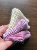 AUREA – ręcznie robiona ciepła czapka beanie baby merino + moher i jedwab dziecięca/damska 26/03 Jasny Stary Róż