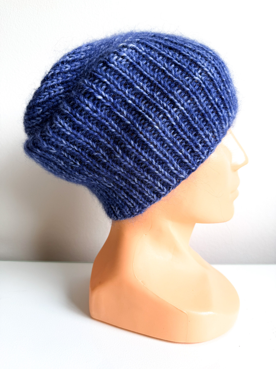 ALURA – ręcznie robiona ciepła czapka beanie merino + moher i jedwab damska 30 Prażony Migdał