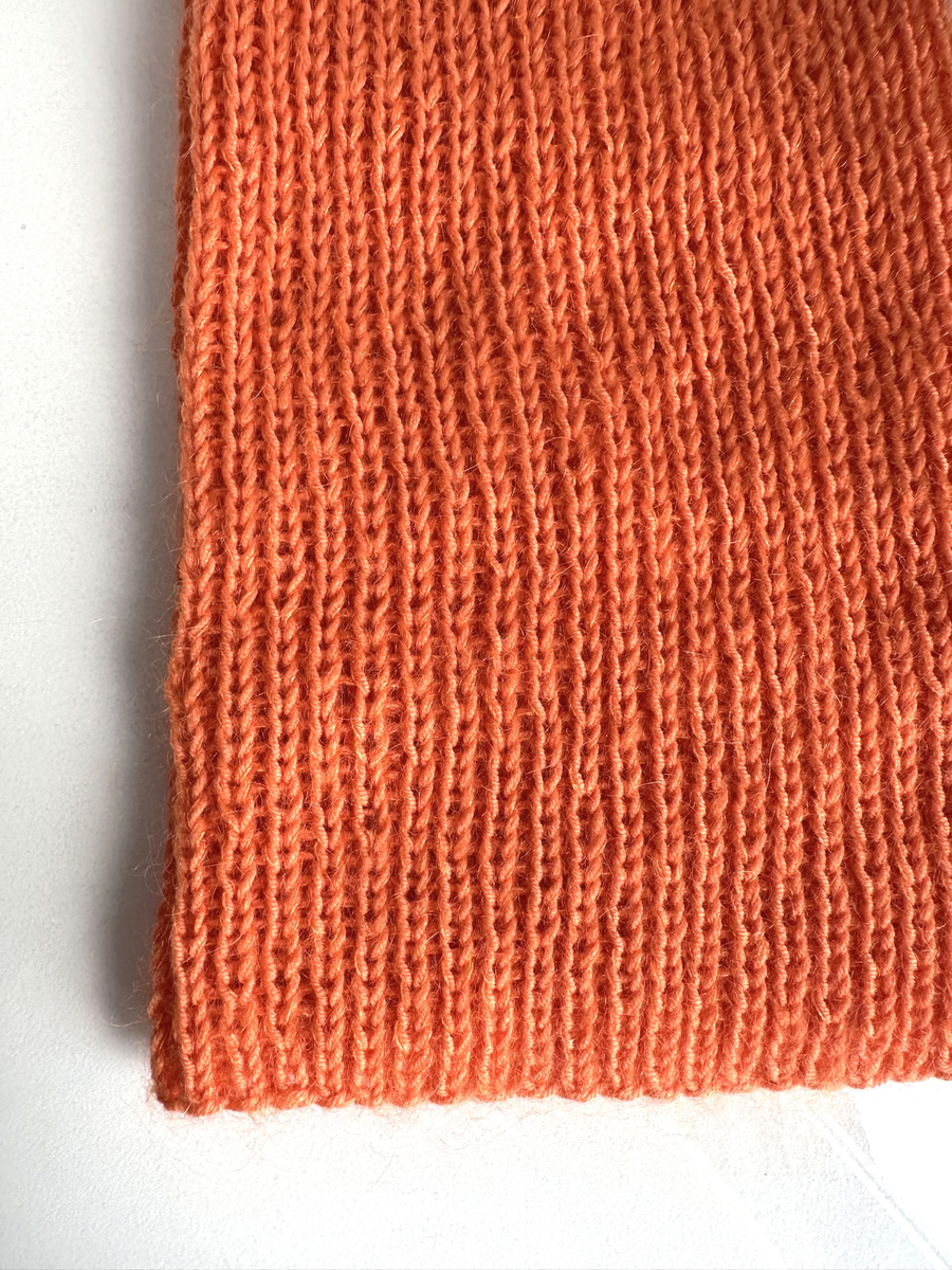 Handmade women's hat AUREA 100% baby merino plus mohair and silk 36/49 Orange