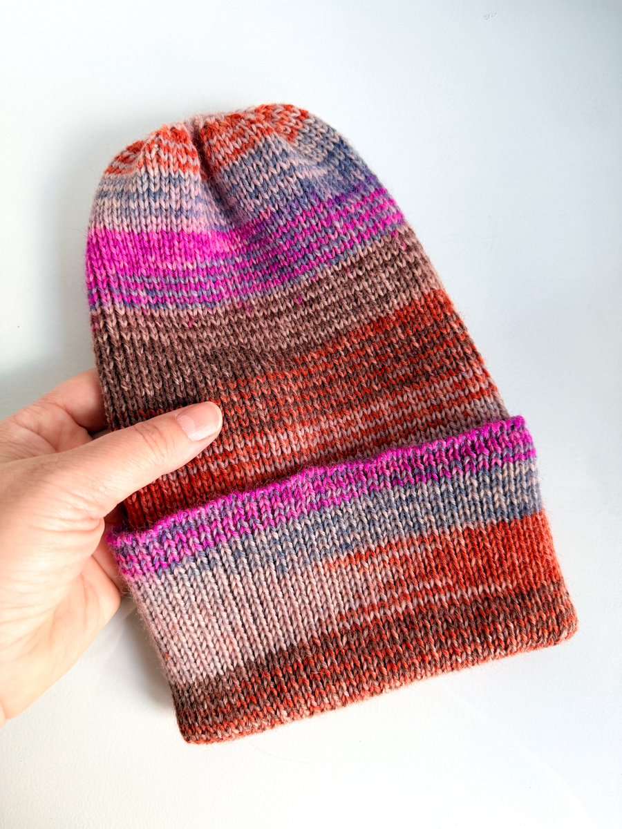 VARELLA – czapka merino wywijana zimowa 2802 wrzosowa