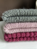 AUREA – ręcznie robiona czapka beanie baby merino + moher i jedwab damska / dziecięca 54/40 Pudrowy Róż